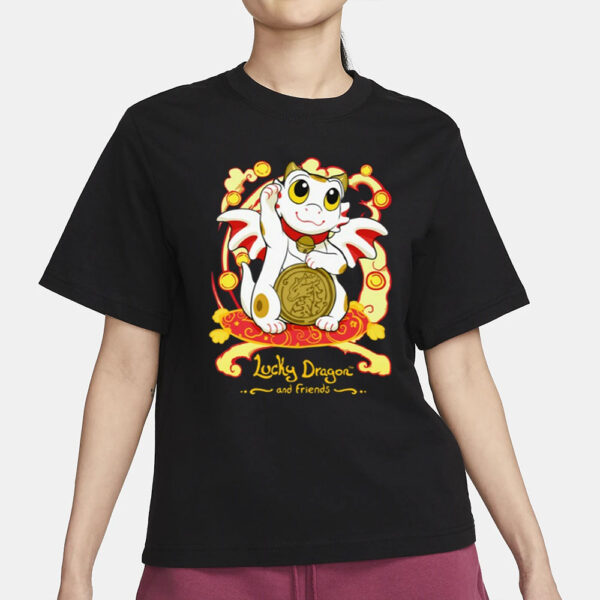 Sixthleafcloverstore Beckoning Lucky Dragon T-Shirt3