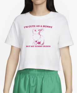 Slippywild I'm Cute As A Bunny But My Tummy Hurts T-Shirt2