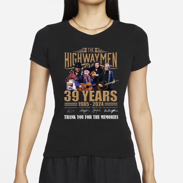The Highwaymen 39 Years 1985 – 2024 Thank You For The Memories T Shirt