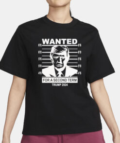 Wanted For Second Term Full Color Trump 2024 T-Shirt3