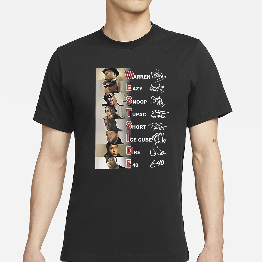 Warren Eazy Snoop Tupac Short Ice Cube Dre E40 T-Shirt 4 Warren Eazy Snoop Tupac Short Ice Cube Dre E40 T-Shirt