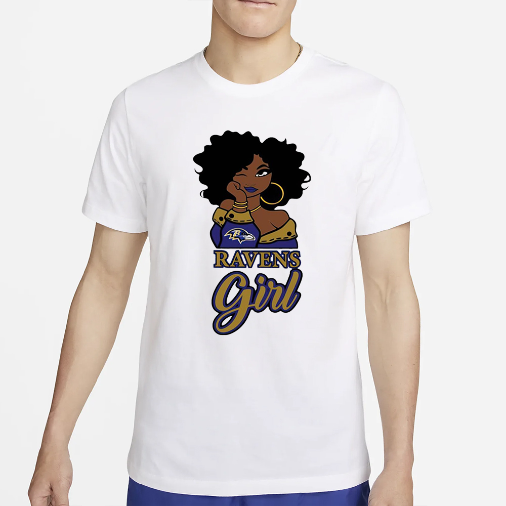 Black Girl Baltimore Ravens T-Shirt 4 Black Girl Baltimore Ravens T-Shirt2