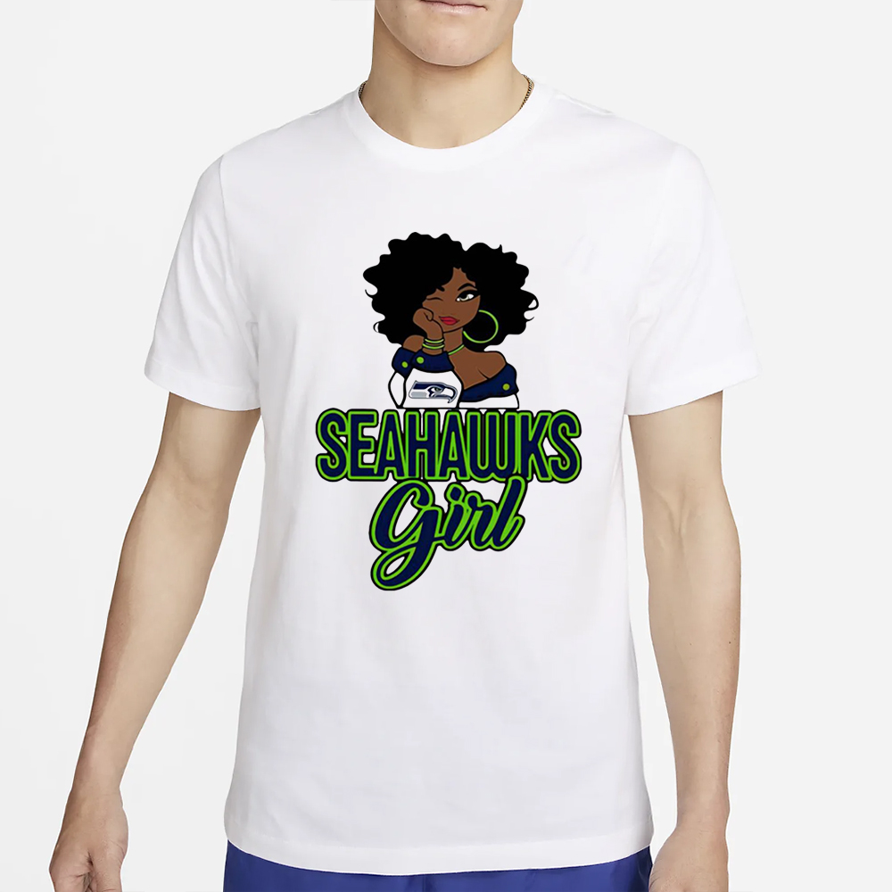 Black Girl Seattle Seahawks T-Shirt 4 Black Girl Seattle Seahawks T-Shirt2