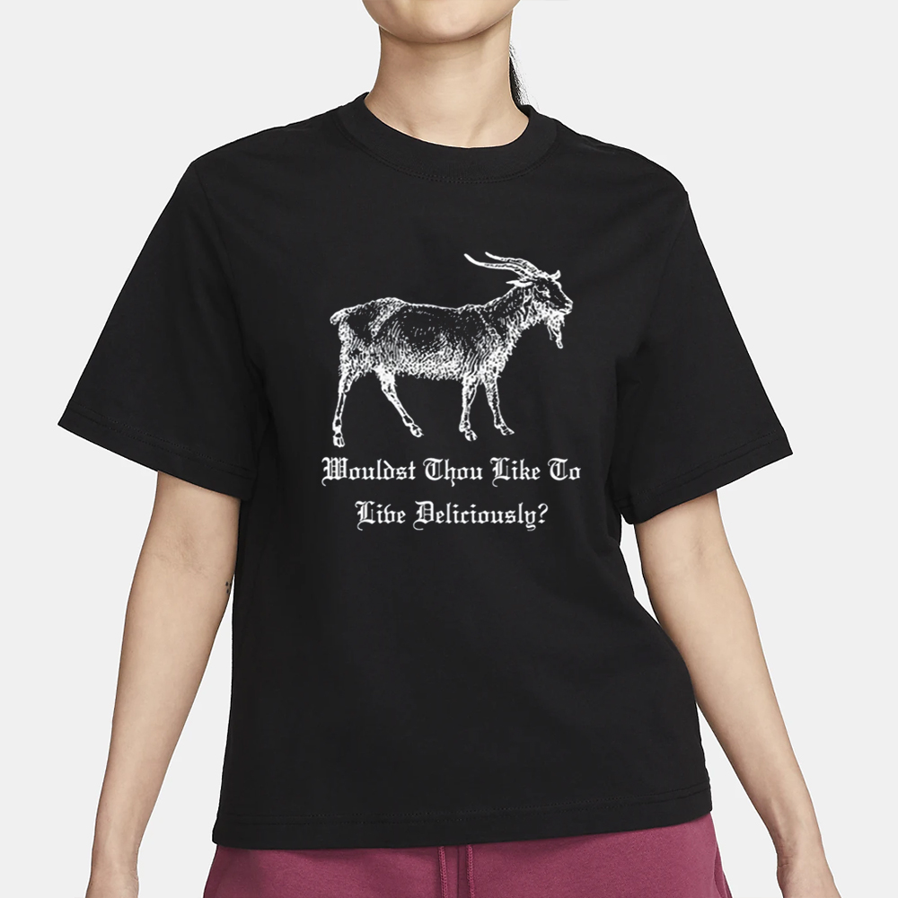 Black Phillip Wouldst Thou Like To Live Deliciously T Shirt 4 Black Phillip Wouldst Thou Like To Live Deliciously T Shirt1