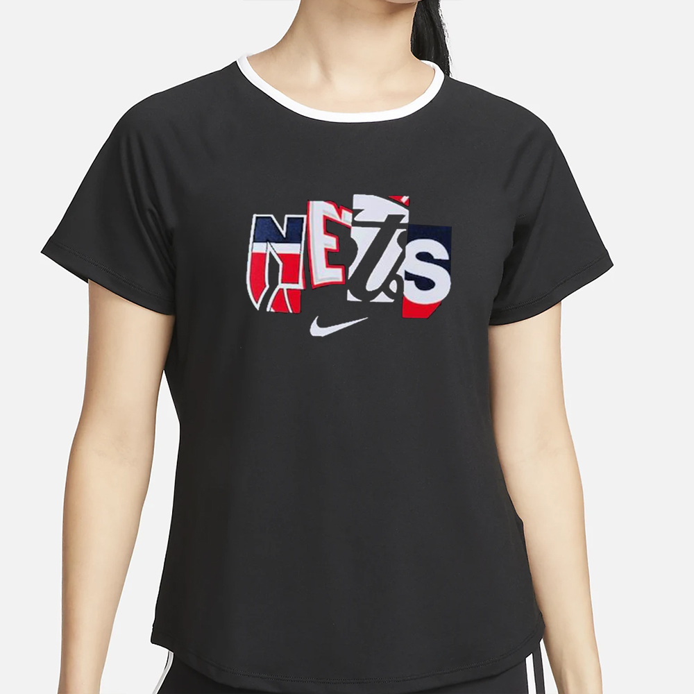 Brooklyn Nets Nike 2021 22 City Edition Essential Wordmark Collage T-Shirt 4 Brooklyn Nets Nike 2021 22 City Edition Essential Wordmark Collage T-Shirt2