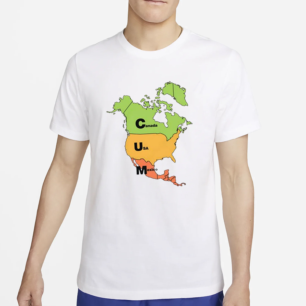 Cum Map Canada Usa And Mexico T-Shirt 4 Cum Map Canada Usa And Mexico T-Shirt2