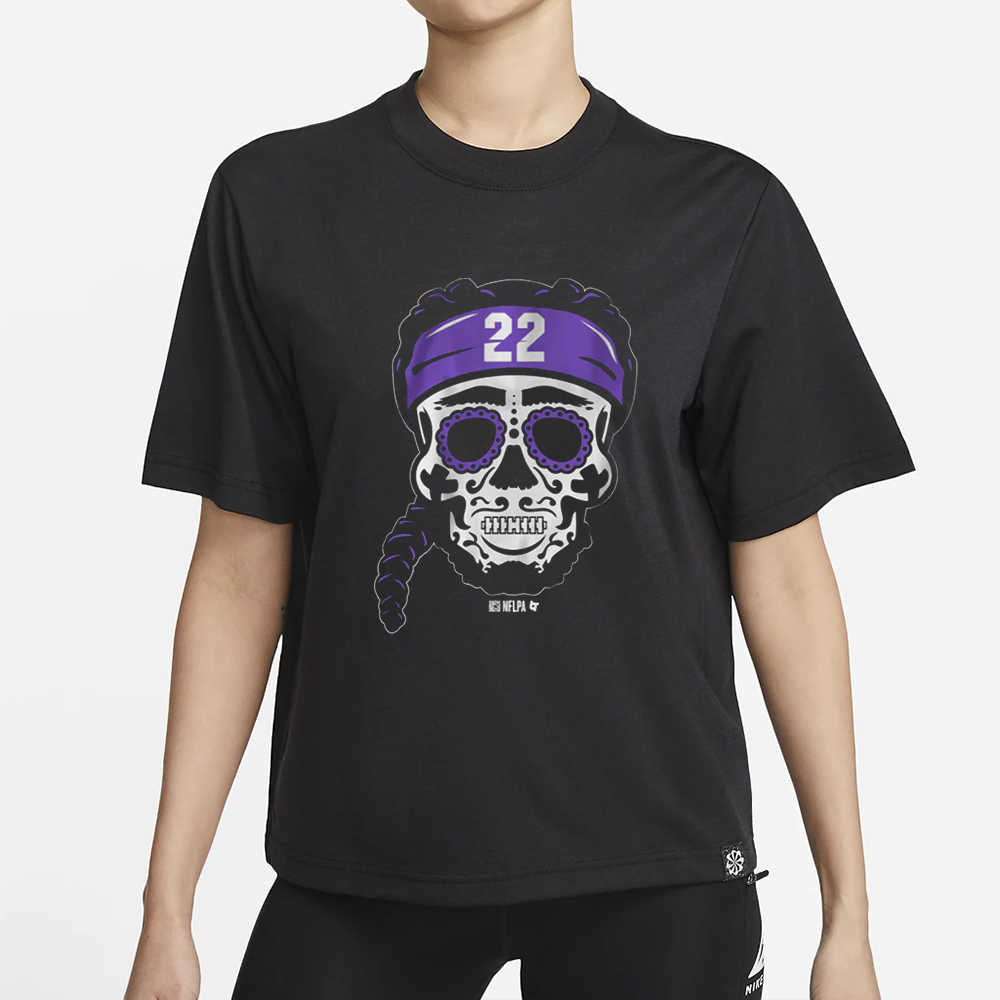 DERRICK HENRY BALTIMORE SUGAR SKULL T SHIRT 4 DERRICK HENRY BALTIMORE SUGAR SKULL T SHIRT2