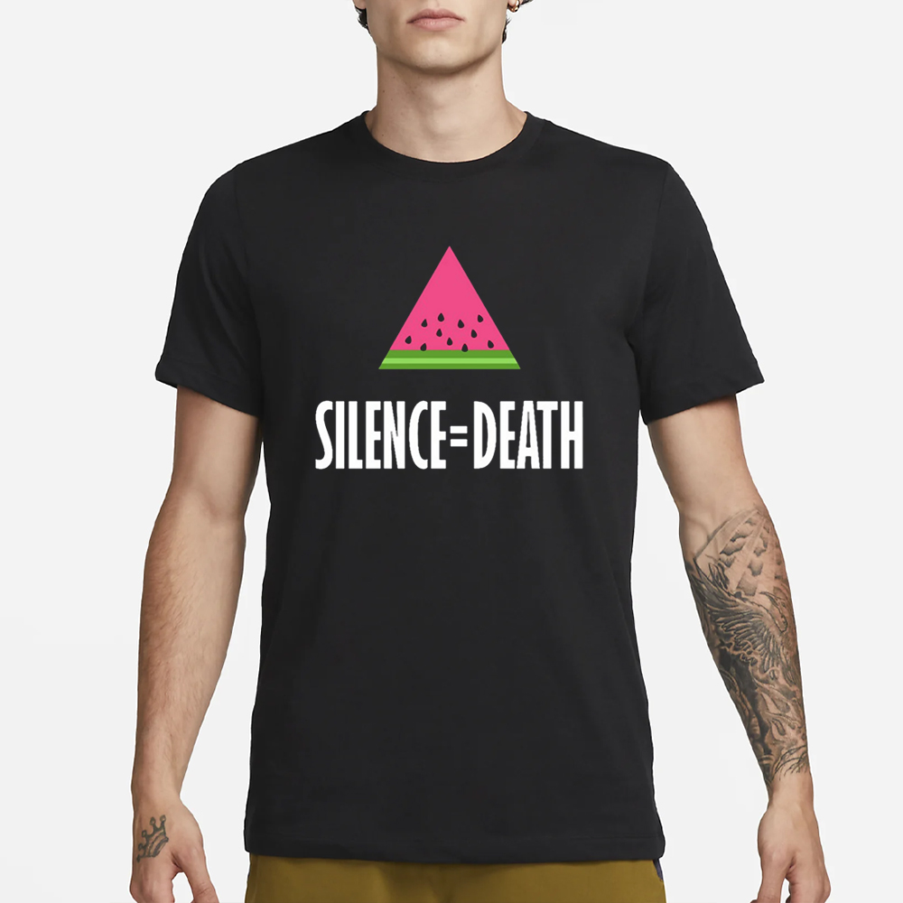 Emily Lim Rogers Wearing Watermelon Silence Equal Death T-Shirt3