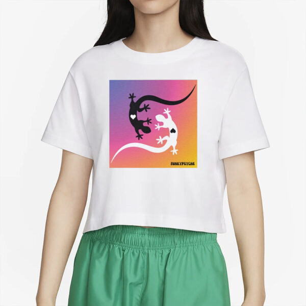 Funkypsyche Yin Yang Colorful Lizard T-Shirt2