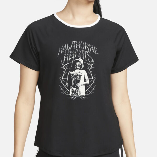 Hawthorneheightsstore The Silence In Black Metal And White T-Shirt2