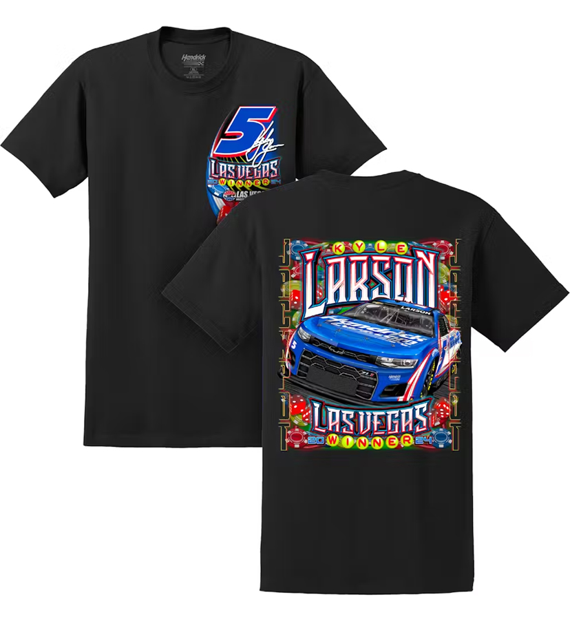 Hendrick Motorsports Kyle Larson #5 2024 Las Vegas Spring RACE WIN T-Shirt 2 Hendrick Motorsports Kyle Larson #5 2024 Las Vegas Spring RACE WIN T-Shirt