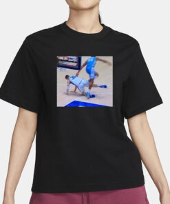 Kyle Filipowski Trips Harrison Ingram Photo T-Shirt1