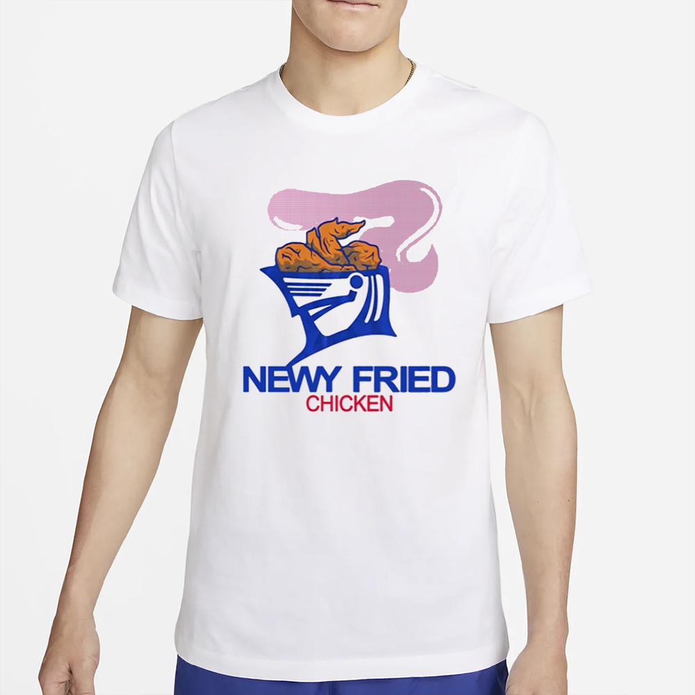 Lavender Baj Wearing Newy Fried Chicken T-Shirt 4 Lavender Baj Wearing Newy Fried Chicken T-Shirt2