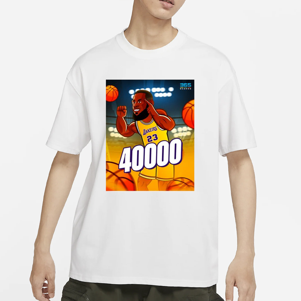Lebron james sets an astonishing unbreakable record 40000 career points T-Shirt 4 Lebron james sets an astonishing unbreakable record 40000 career points T-Shirt