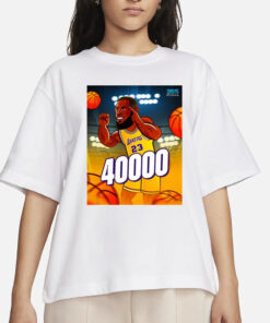 Lebron james sets an astonishing unbreakable record 40000 career points T-Shirts
