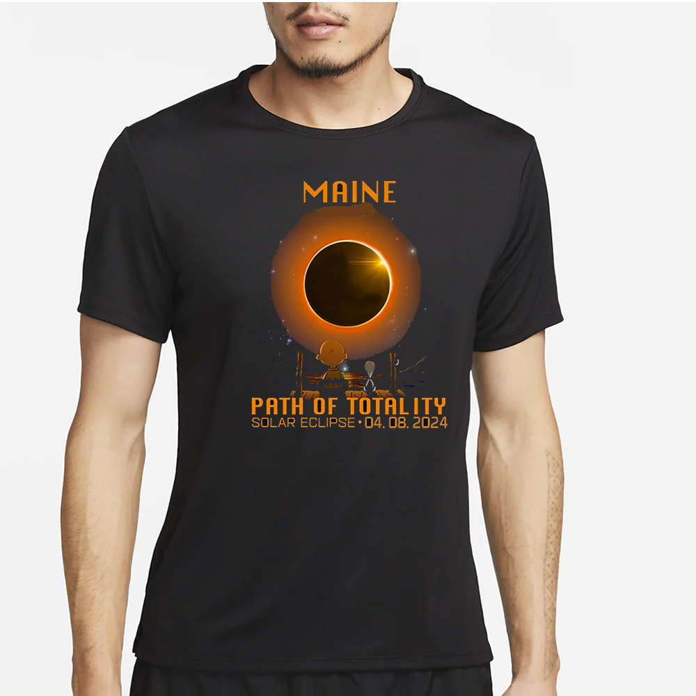 Maine Path Of Totality Solar Eclipse April 8th 2024 T-Shirt 4 Maine Path Of Totality Solar Eclipse April 8th 2024 T-Shirt2