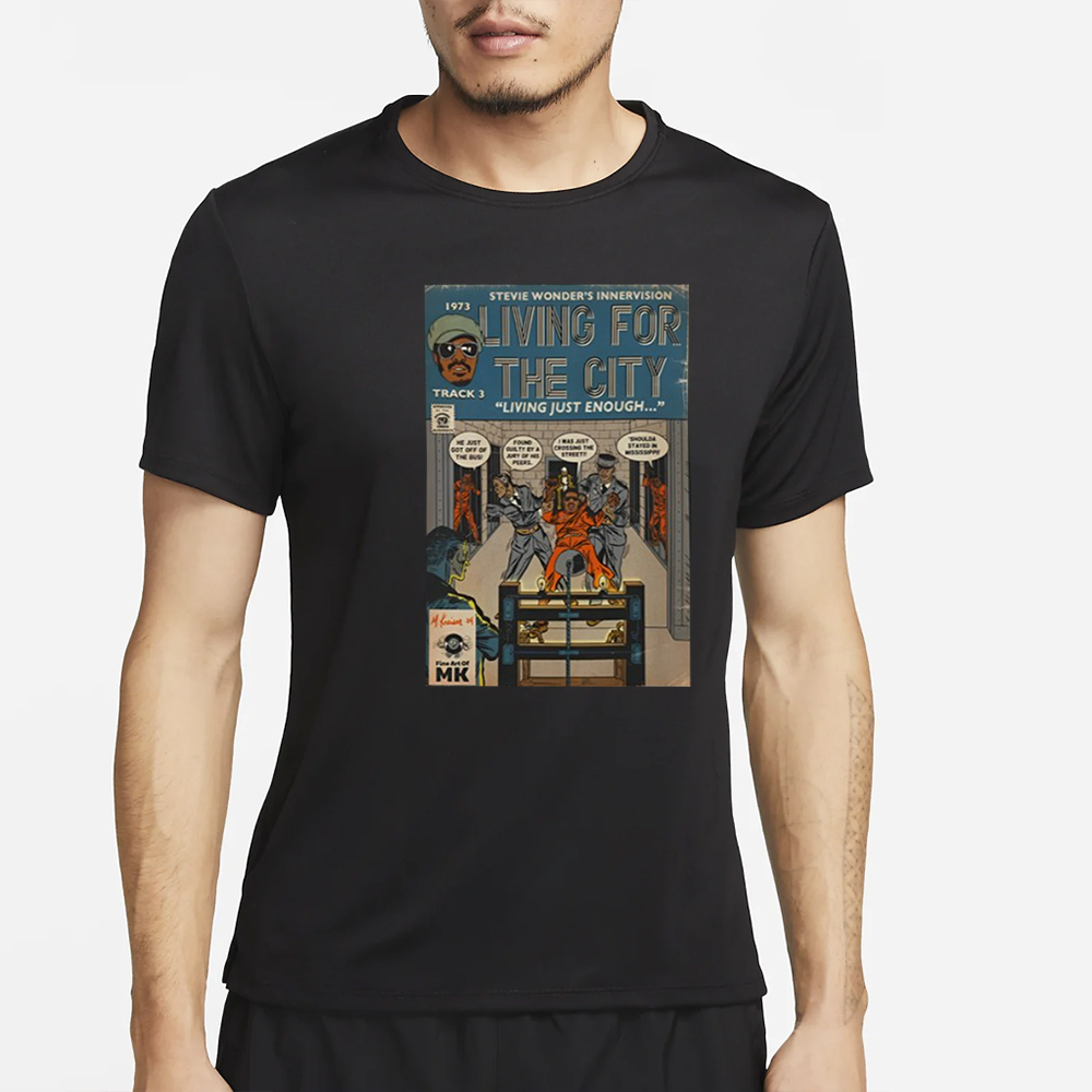 Michaelkreiserart Stevie Wonder's Innervision Living For The City T-Shirt 4 Michaelkreiserart Stevie Wonder's Innervision Living For The City T-Shirt2