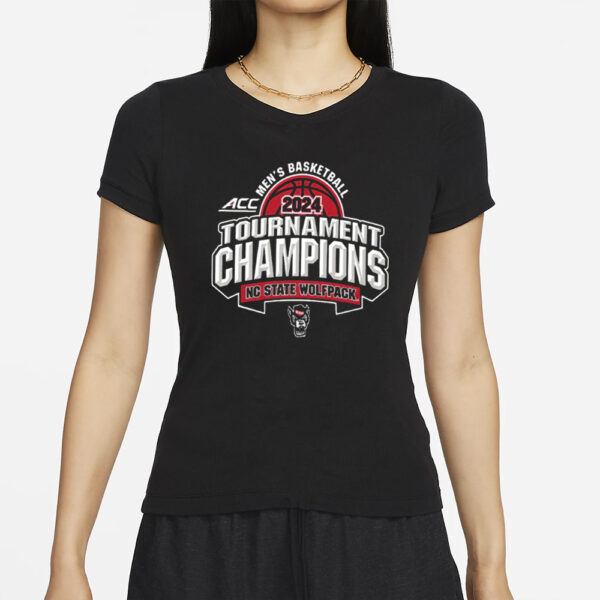 NC State Wolfpack Retro Brand Red 2024 ACC Men’s Basketball Tournament Champions T-Shirts