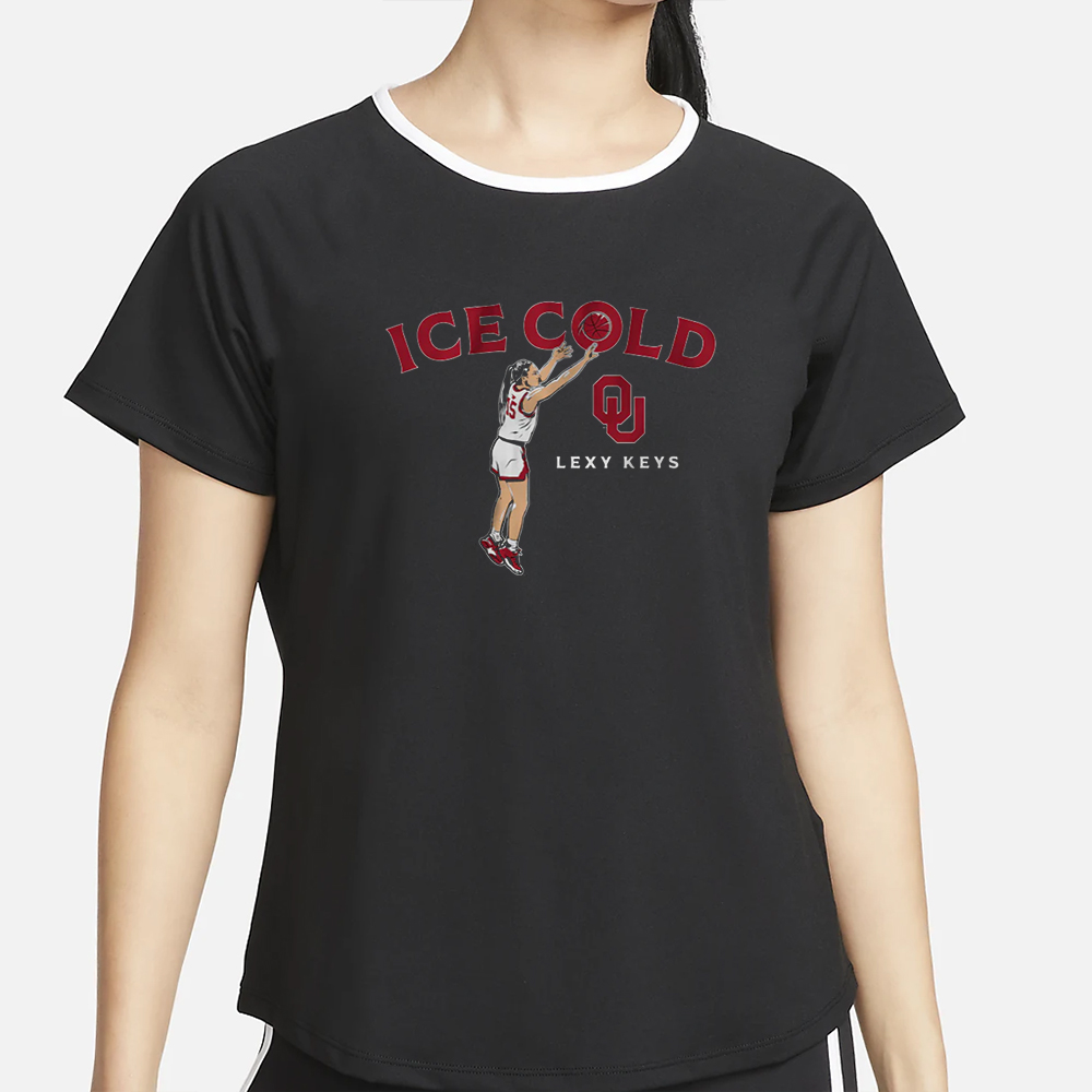 OKLAHOMA WOMEN'S BASKETBALL LEXY KEYS ICE COLD T-SHIRT 4 OKLAHOMA WOMEN'S BASKETBALL LEXY KEYS ICE COLD T-SHIRT2