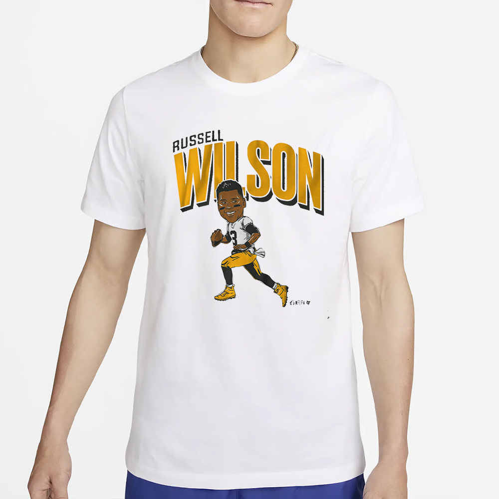 RUSSELL WILSON PITTSBURGH CARICATURE T-SHIRT 4 RUSSELL WILSON PITTSBURGH CARICATURE T-SHIRT2
