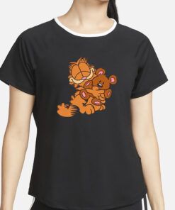 Ranbalt Wearing Garfield Hug Teddy Bear T-Shirt2