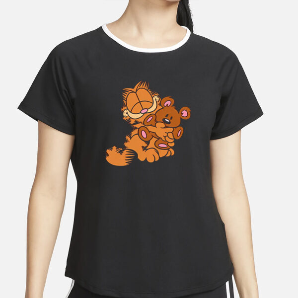 Ranbalt Wearing Garfield Hug Teddy Bear T-Shirt2