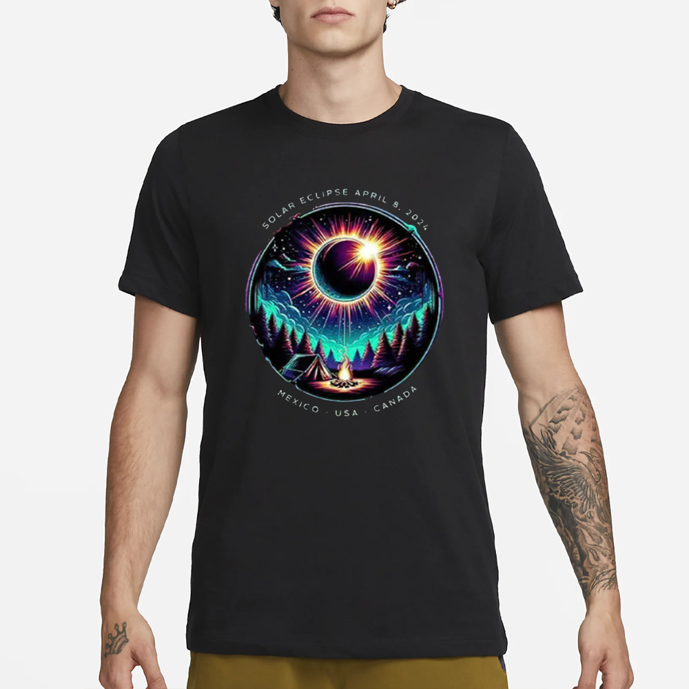 Retro Solar Eclipse Of April 8 2024 T-Shirt 4 Retro Solar Eclipse Of April 8 2024 T-Shirt1