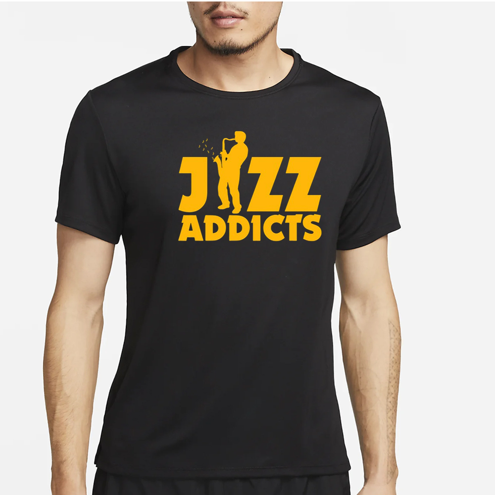 Robert Komaniecki Jazz Addicts With Saxophone T-Shirt 4 Robert Komaniecki Jazz Addicts With Saxophone T-Shirt2