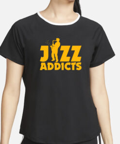 Robert Komaniecki Jazz Addicts With Saxophone T-Shirt4