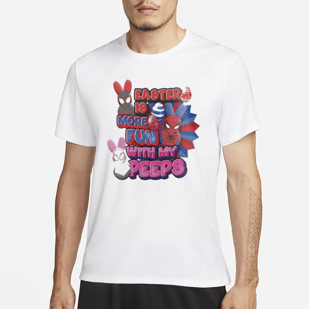 Spider man easter is more fun with my peeps T-Shirt 4 Spider man easter is more fun with my peeps T-Shirt1