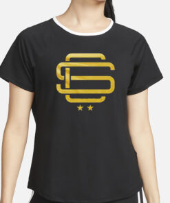 SqC Monogram Blk Gold T-Shirt2