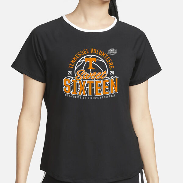 Tennessee Volunteers 2024 Tournament March Madness Sweet Sixteen Defensive Stance T-Shirt2