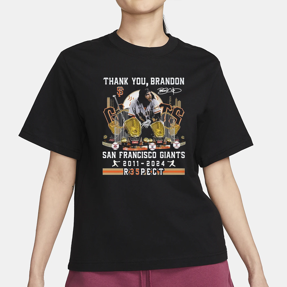 Thank You Brandon San Francisco Giants 2011-2024 R35pect T-Shirt 4 Thank You Brandon San Francisco Giants 2011-2024 R35pect T-Shirt1