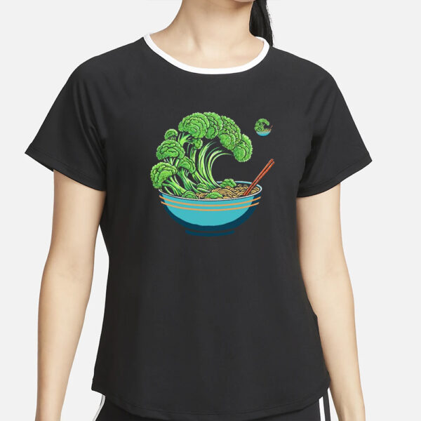 The Great Wave off Broccoli T-Shirt4