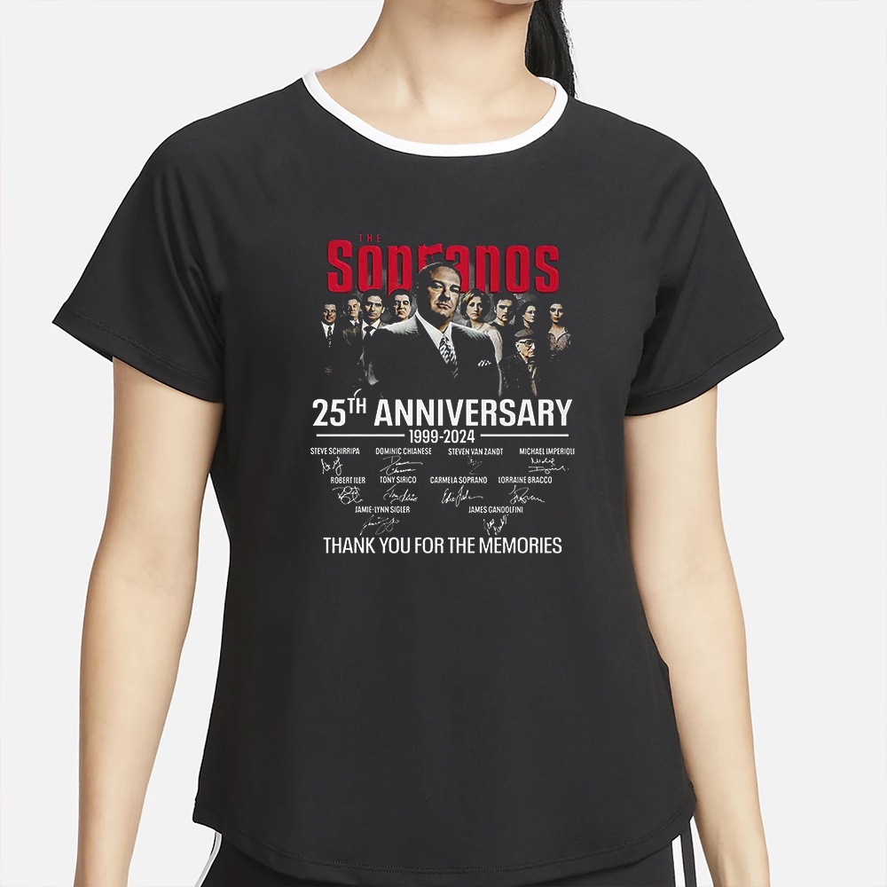 The Sopramos 25th Anniversary 1999-2024 Thank You For The Memories T-Shirt 4 The Sopramos 25th Anniversary 1999-2024 Thank You For The Memories T-Shirt2