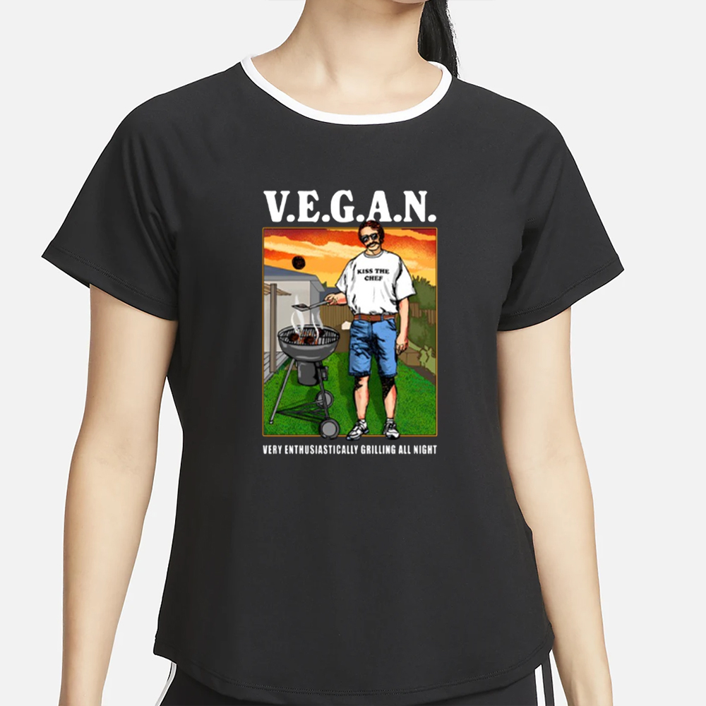 V.E.G.A.N Very Enthusiastically Grilling All Night T-Shirt 4 V.E.G.A.N Very Enthusiastically Grilling All Night T-Shirt3
