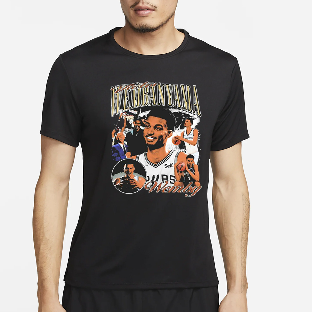 Victor Wembanyama Wemby Rookie Vintage Graphic T-Shirt 4 Victor Wembanyama Wemby Rookie Vintage Graphic T-Shirt2