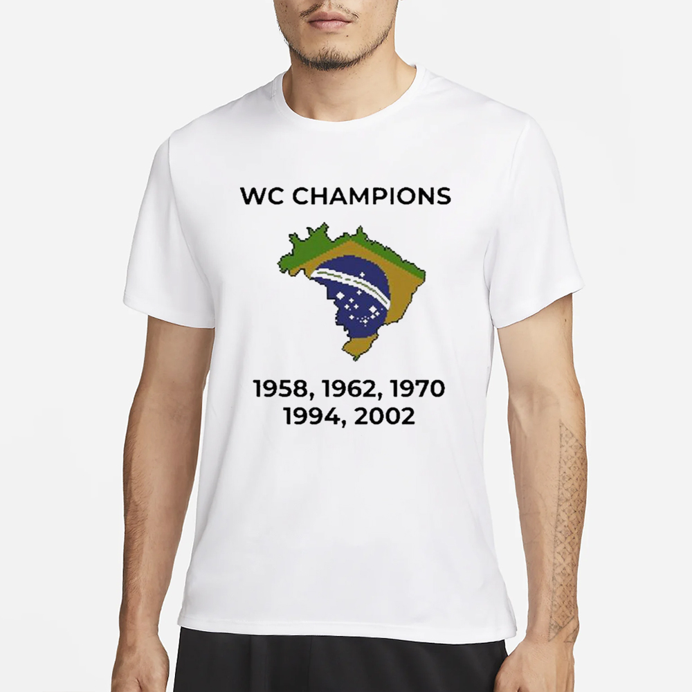 World Cup Soccer Tribute Brazil 1958 1962 1970 1994 2002 T-Shirt 4 World Cup Soccer Tribute Brazil 1958 1962 1970 1994 2002 T-Shirt1