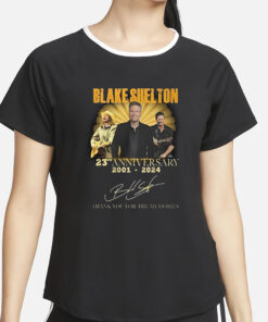 Blake Shelton 23rd Anniversary 2001-2024 Thank You For The Memories T-Shirt2
