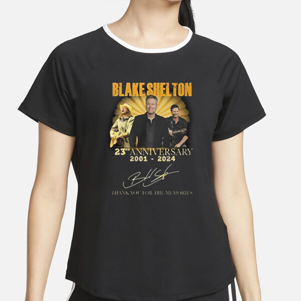 Blake Shelton 23rd Anniversary 2001-2024 Thank You For The Memories T-Shirt2