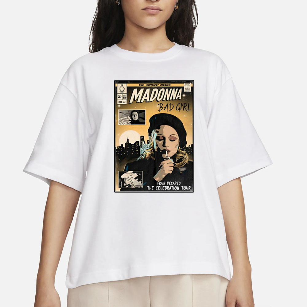 Cherry The Erotica Diaries Madonna Bad Girl Four Decades The Celebration Tour T-Shirts