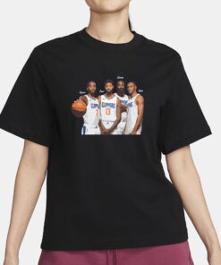 Kawhi Paul George Russell Westbrook James Harden La Clippers nba T-Shirt1