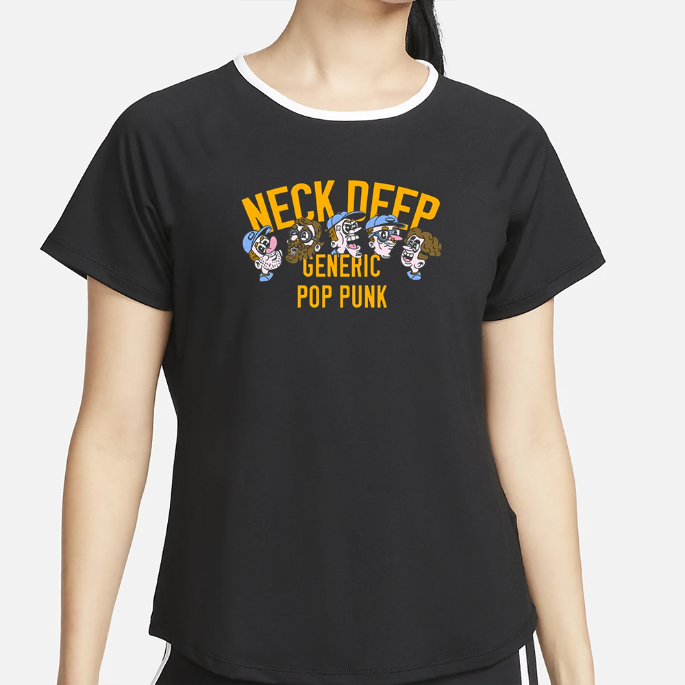 Neck Deep Generic Pop Punk Cartoon Faces Us T-Shirt2