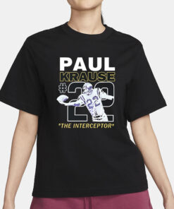 Paul Krause The Interceptor #22 T-Shirt3