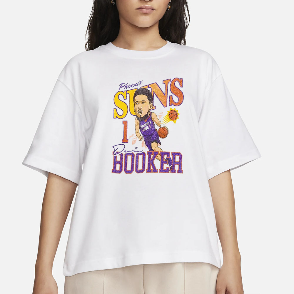 Phoenix Suns Devin Booker Caricature T-Shirt