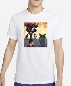 Shadow The Hedgehog And Cat T-Shirt3
