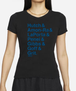 DETROIT AMPERSAND STARS HUTCH & AMON-RA & LAPORTA & PENEI & GIBBS & GOFF & GRIT T-SHIRTS
