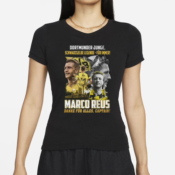Dortmunder Junge Schwarz Gelbe Legende – Fur Immer Marco Reus Danke Fur Alles, Captain T-ShirtS