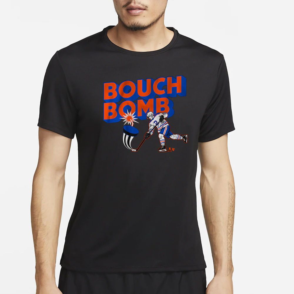 EVAN BOUCHARD: EDMONTON BOUCH BOMB T-SHIRT 4 EVAN BOUCHARD EDMONTON BOUCH BOMB T-SHIRT5