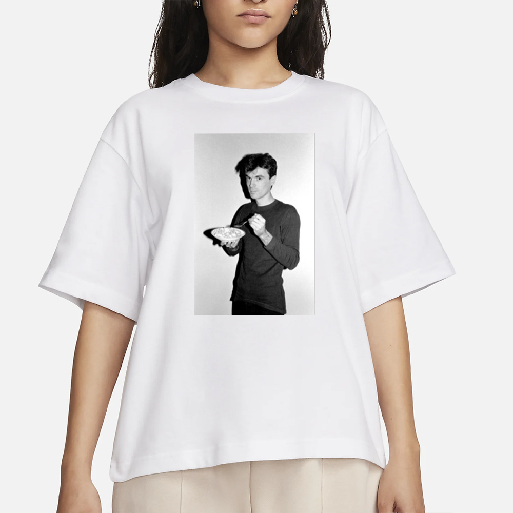 Hairball1952 David Byrne Eating Cereal T-Shirt 4 Hairball1952 David Byrne Eating Cereal T-Shirt